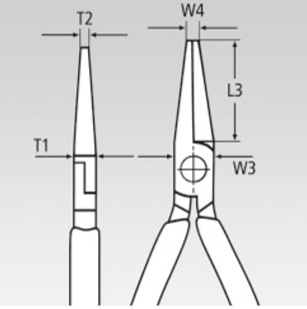 KNIPEX, KN-2301140, Плоскогубцы для точной механики 23 01 140